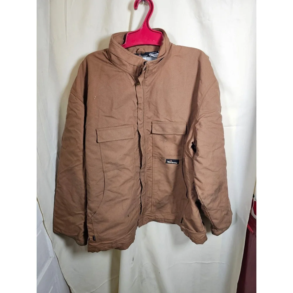 Workrite FR Flame Resistant Canvas Field Jacket Brown Duck Work Coat Mens 3XL